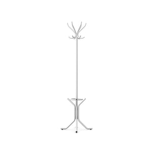 Drabužių kabykla WS-3, su skėčių laikikliu, aukštis 187 cm – balta