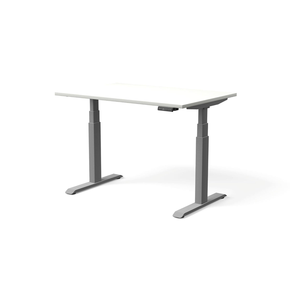 Elektra reguliuojamo aukščio stalas MOVE PRO II – Balta / Sidabrinė / 120 x 80