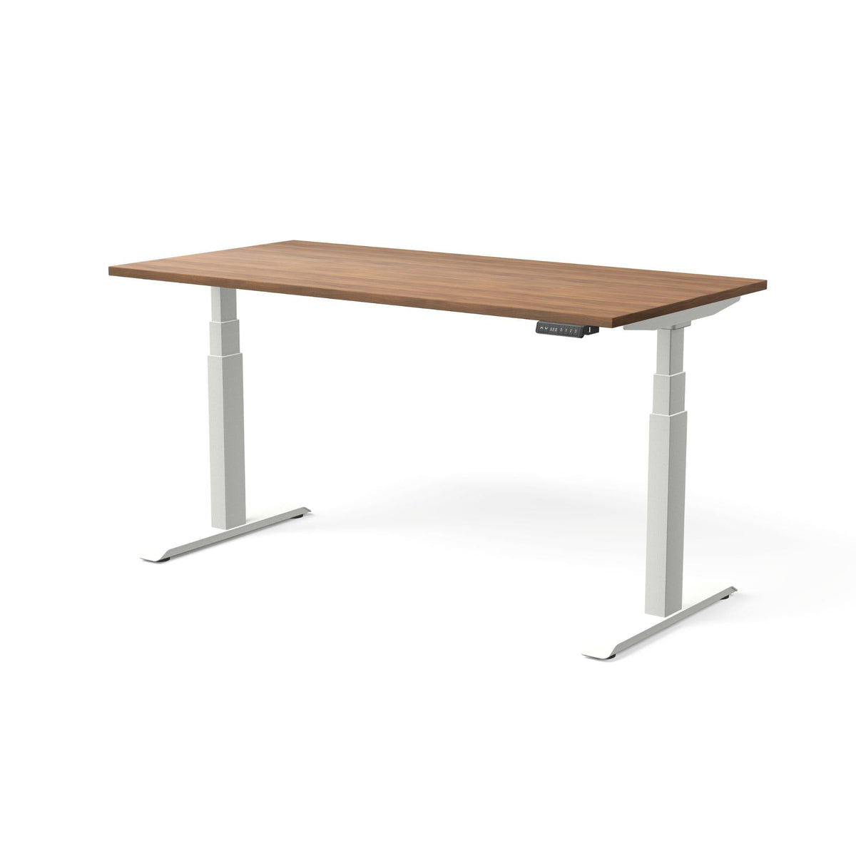 Elektra reguliuojamo aukščio stalas MOVE PRO II – Riešutmedis / Balta / 160 x 80