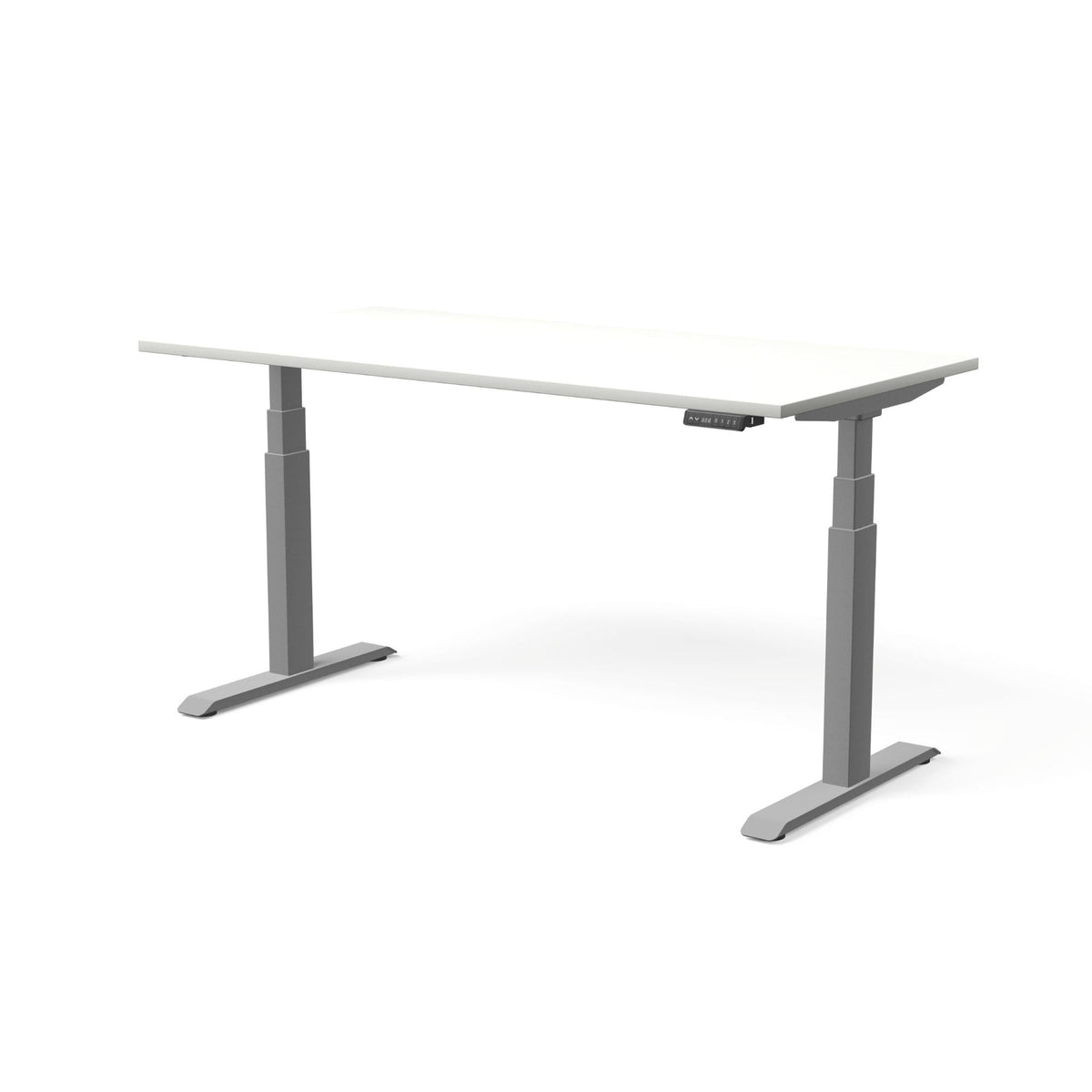 Elektra reguliuojamo aukščio stalas MOVE PRO II – Balta / Sidabrinė / 160 x 80