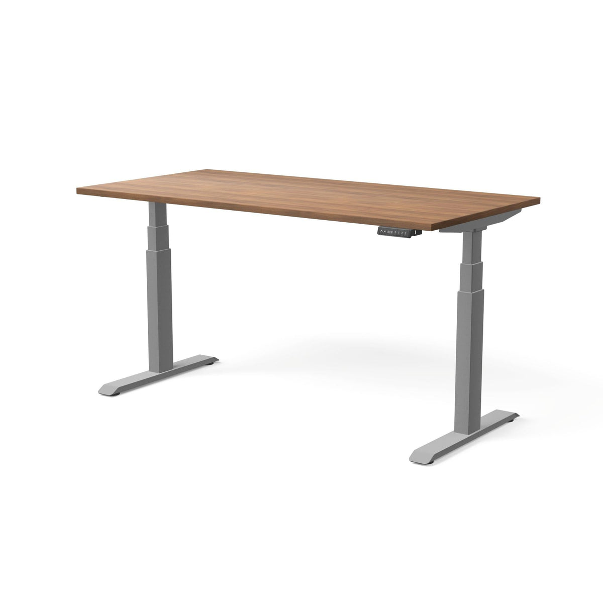 Elektra reguliuojamo aukščio stalas MOVE PRO II – Riešutmedis / Sidabrinė / 160 x 80