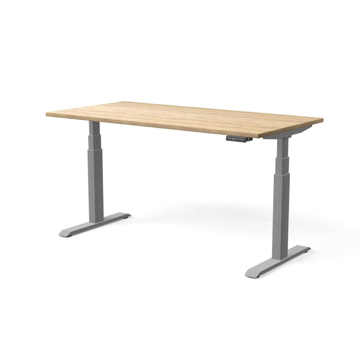 Elektra reguliuojamo aukščio stalas MOVE PRO II – Amerikietiškas ąžuolas / Sidabrinė / 160 x 80
