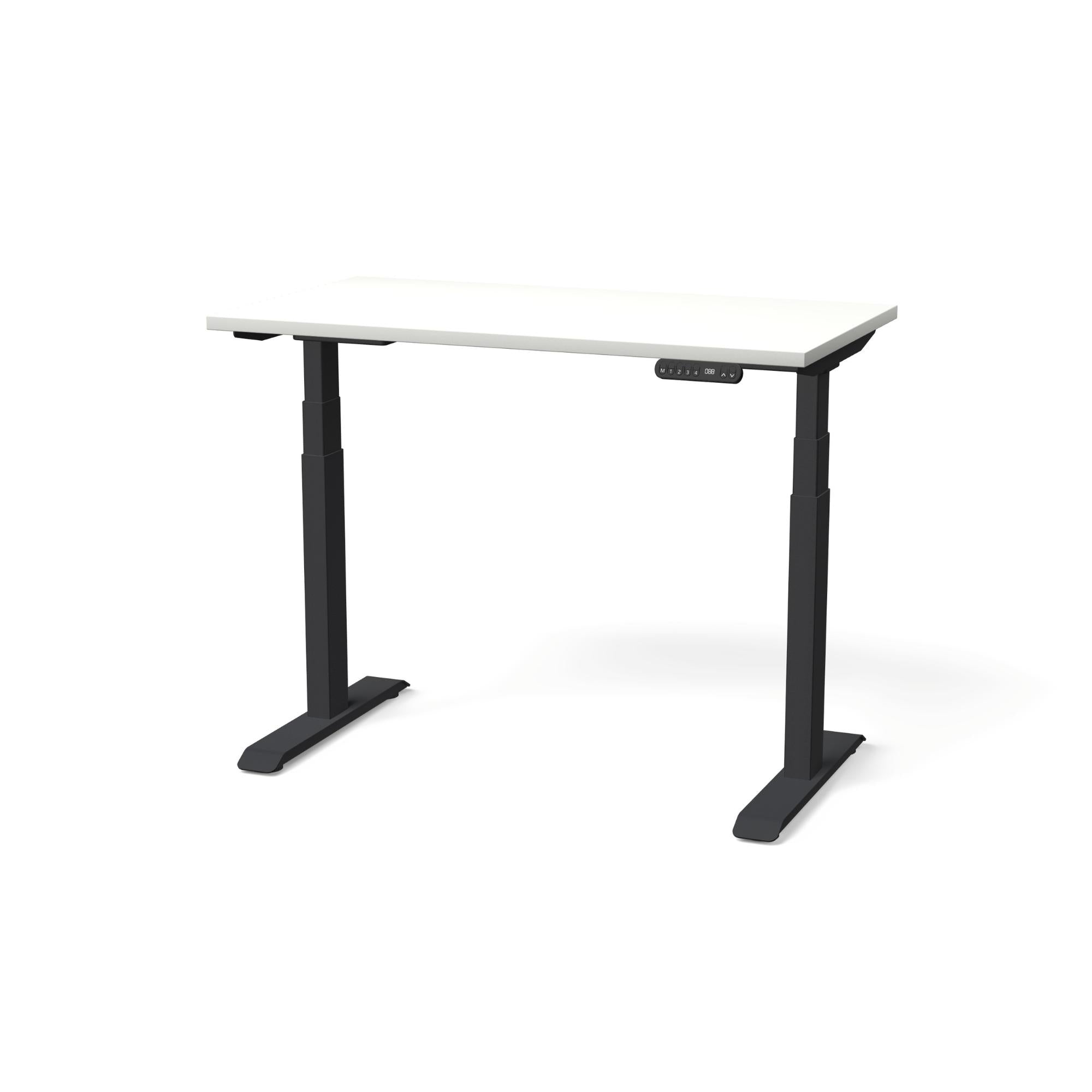 Elektra reguliuojamo aukščio stalas NUWO GEN2 – Balta / Juoda / 110 x 60