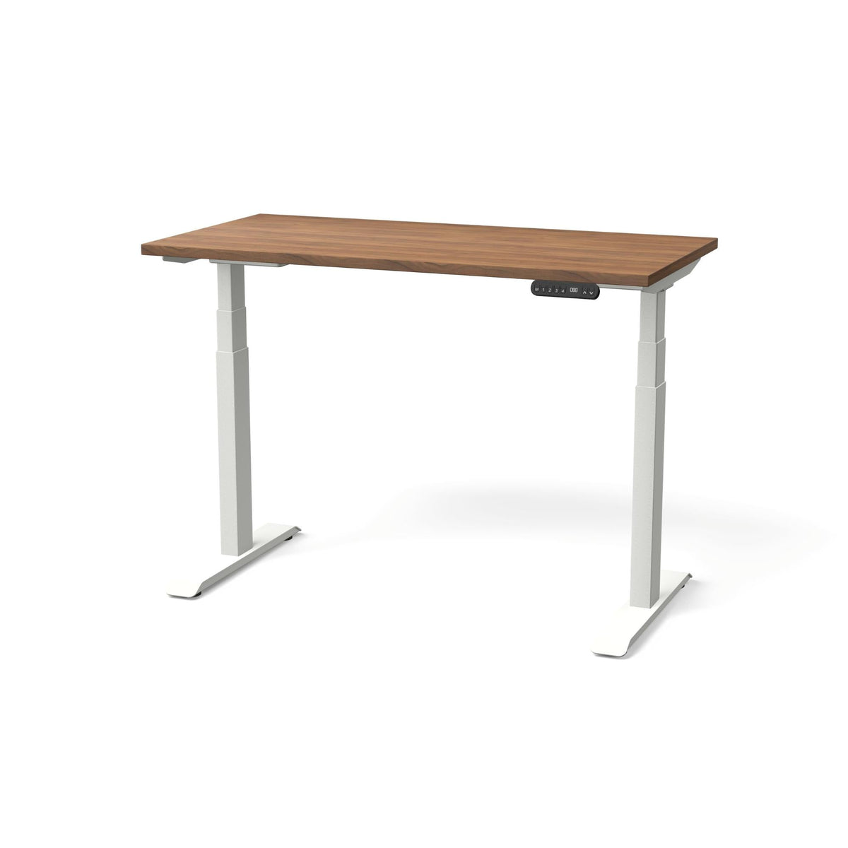 Elektra reguliuojamo aukščio stalas NUWO GEN2 – Riešutmedžio / Balta / 120 x 60