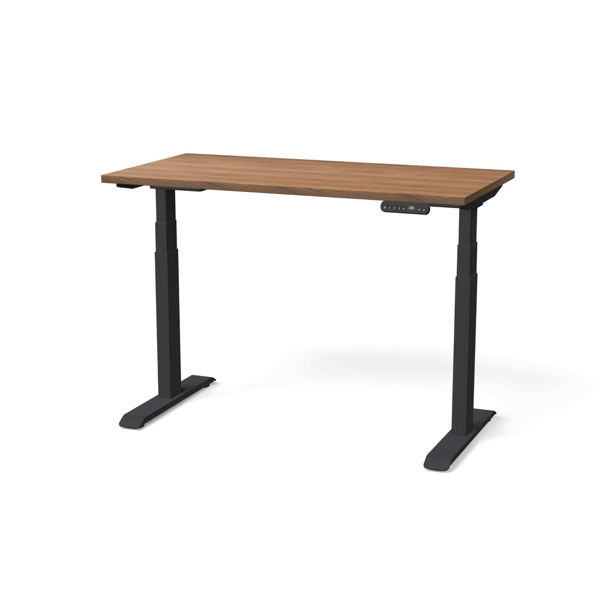 Elektra reguliuojamo aukščio stalas NUWO GEN2 – Riešutmedžio / Juoda / 120 x 60