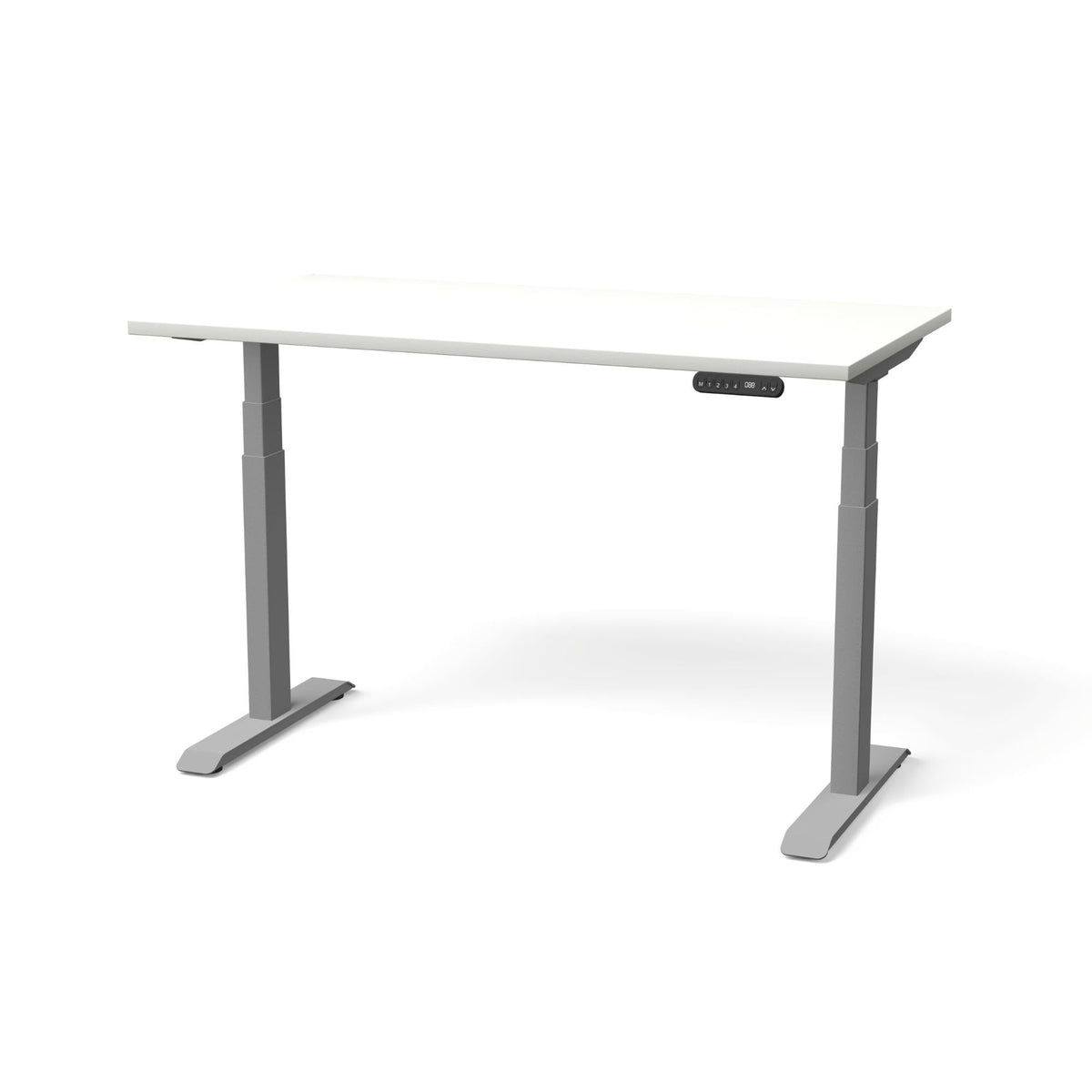 Elektra reguliuojamo aukščio stalas NUWO GEN2 – Balta / Sidabro / 130 x 70