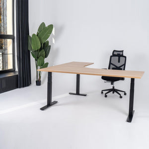 Elektra reguliuojamo aukščio stalas Prestige Line, L formos, 200 cm x 120 cm