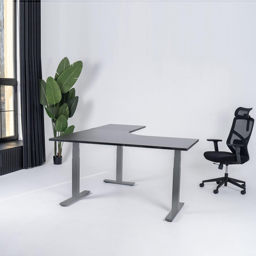 Elektra reguliuojamo aukščio stalas Prestige Line, L formos, 200 cm x 120 cm