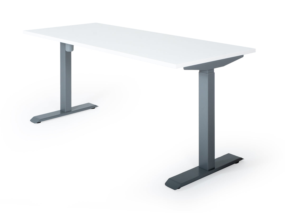 Elektra reguliuojamo aukščio stalas Unico Line – Balta / Sidabro / 120 x 65