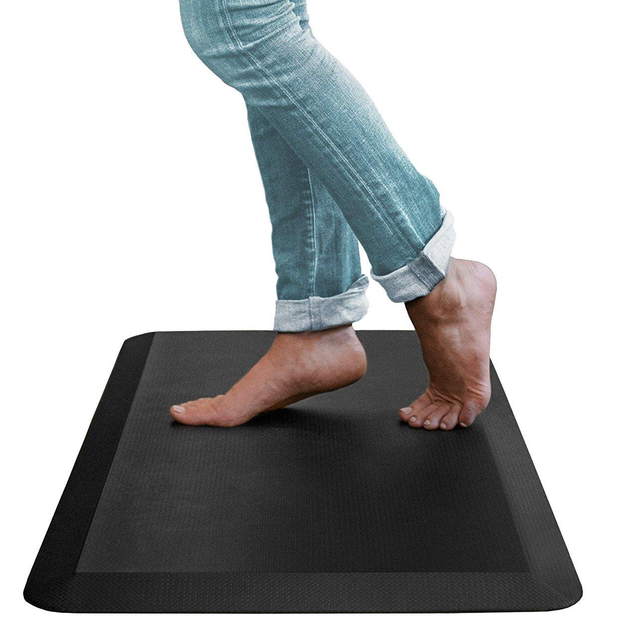 Ergonomisks paklājs 900 x 610 x 19 mm melns