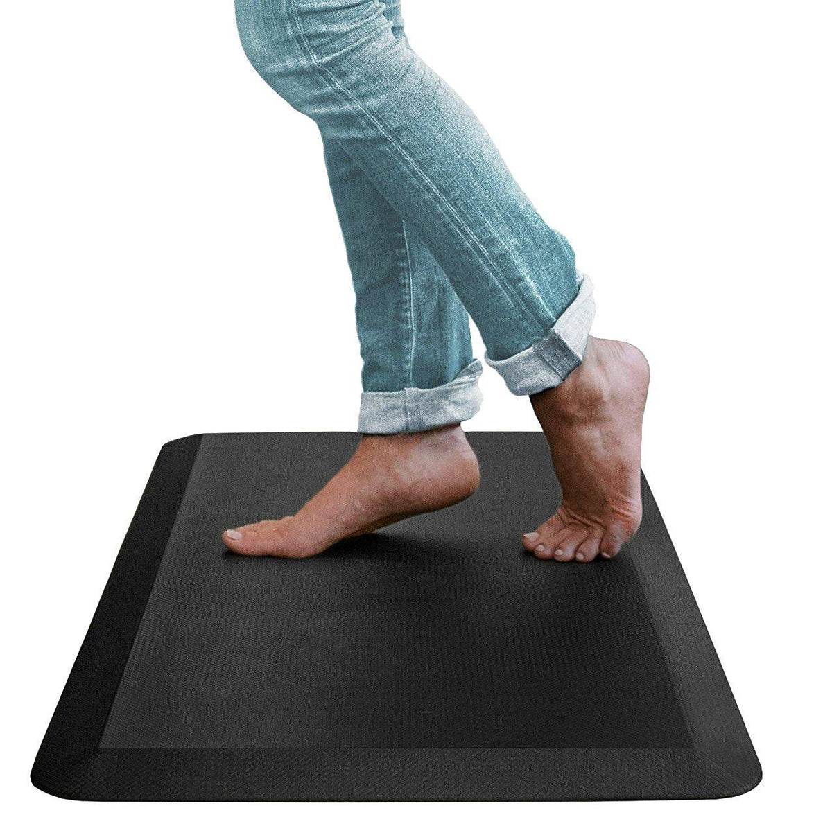 Ergonomisks paklājs 900 x 610 x 19 mm melns
