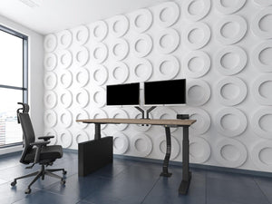 Ergostock komplektas: reguliuojamo aukščio stalas Prestige Line 140 cm x 80 cm ir biuro kėdė VANE HD Handy Black