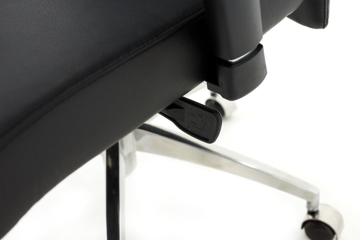 Ergostock komplektas: reguliuojamo aukščio stalas Prestige Line 160 cm x 80 cm ir biuro kėdė Modo Chrome Black
