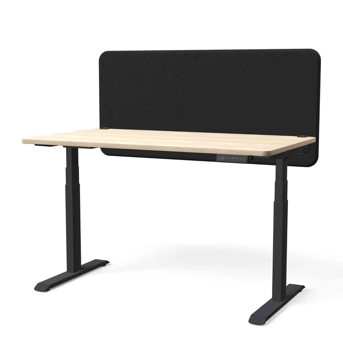 Galda starpsiena TYSTIQ – 120 x 65 / Graphite Black / Melna