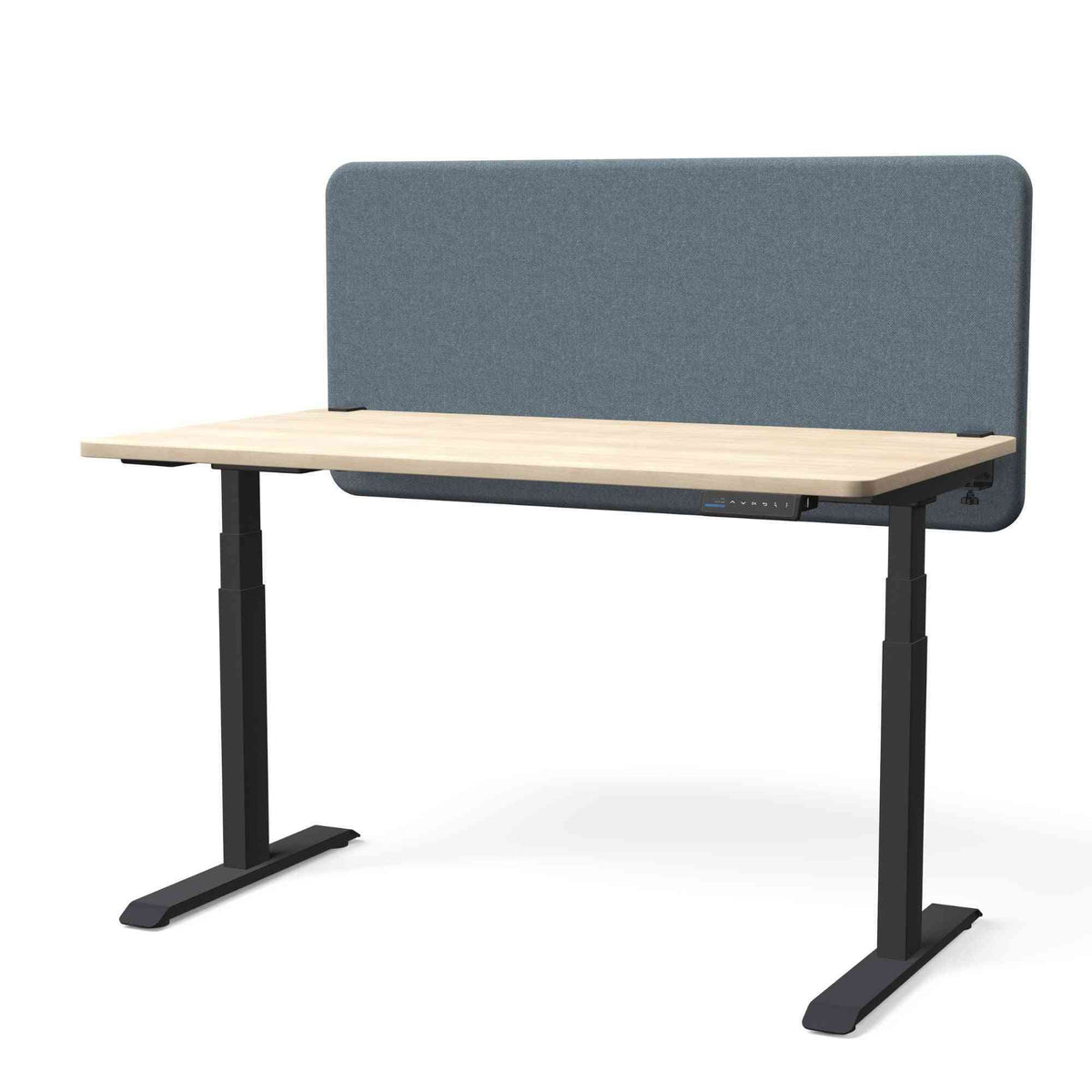 Galda starpsiena TYSTIQ – 120 x 65 / Cadet Grey / Melna
