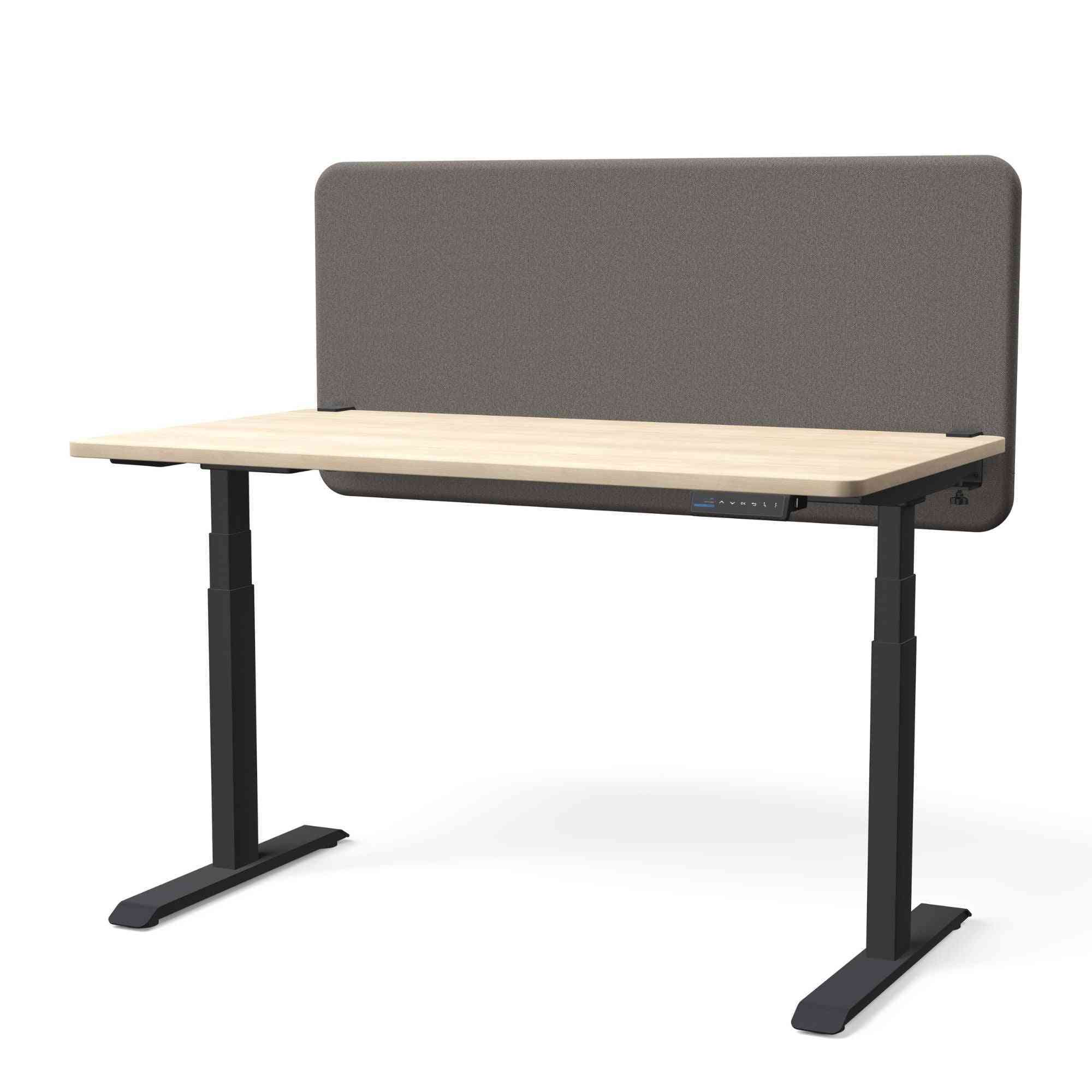 Galda starpsiena TYSTIQ – 120 x 65 / Granite Grey / Melna