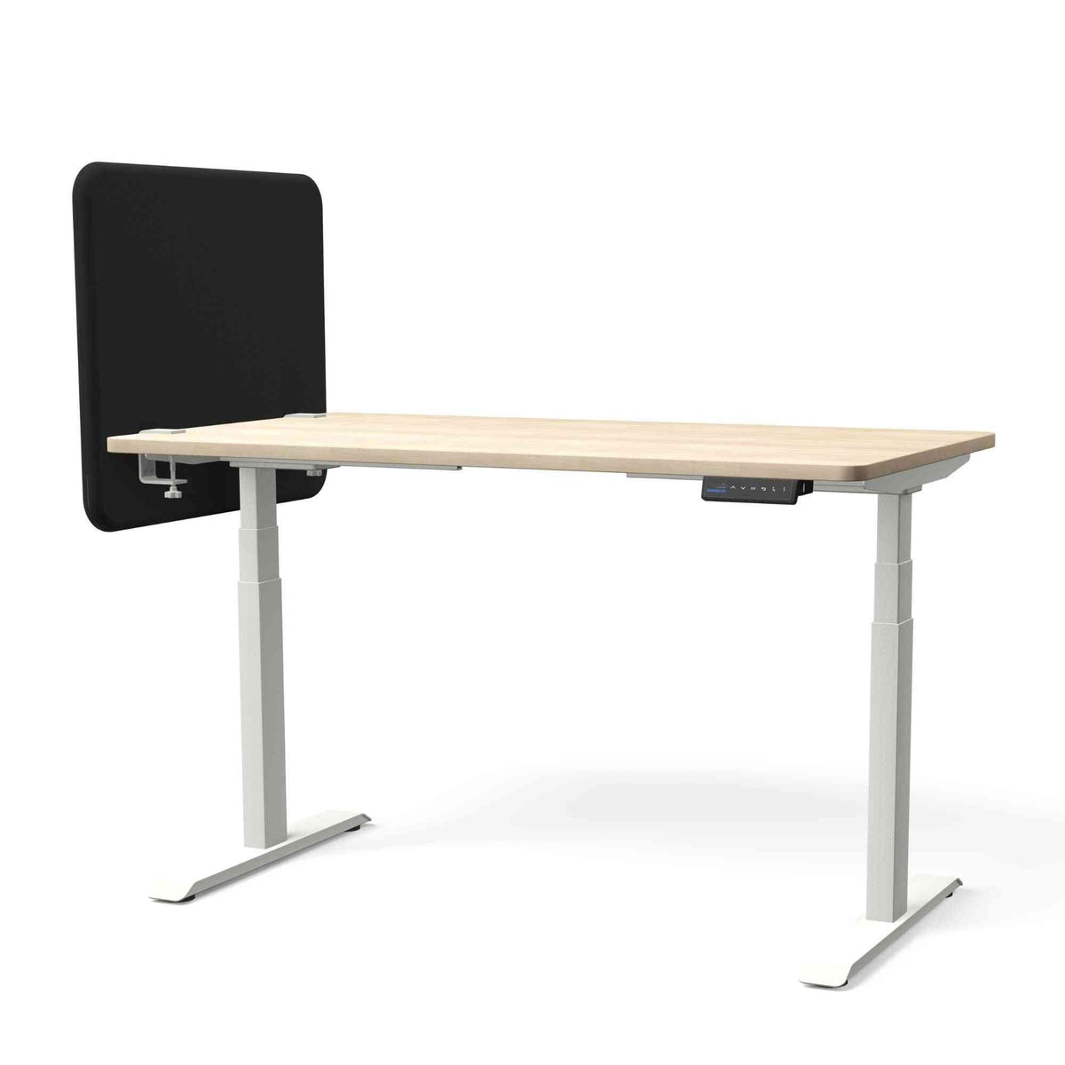 Galda starpsiena TYSTIQ MINI – 65 x 65 / Graphite Black / Balta