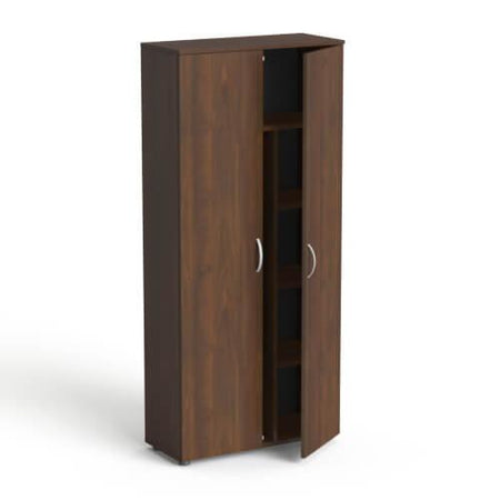 Garderobinė spinta Flexx su 5 lentynomis, 1800 x 800 x 355 mm – Riešutmedžio / Riešutmedžio