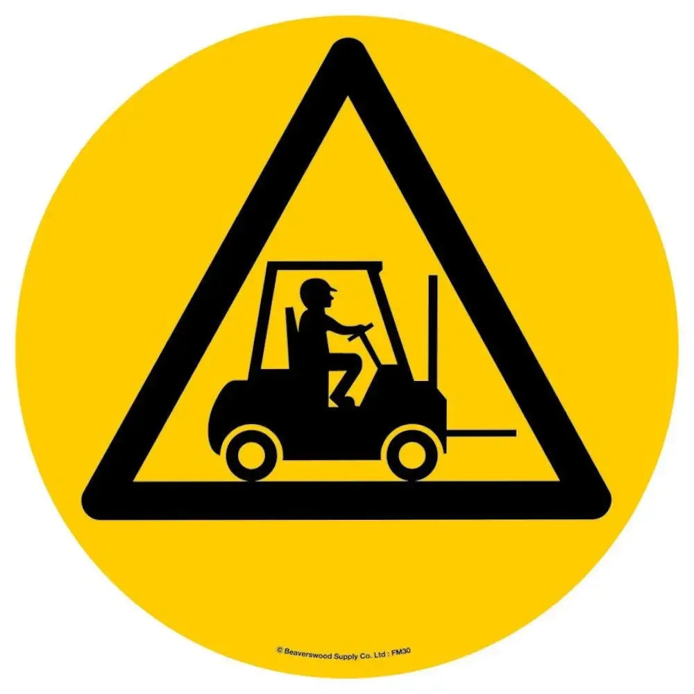 Pramoninės kokybės grindų ženklinimas Beaverswood Forklift Area be teksto, 430 mm skersmens
