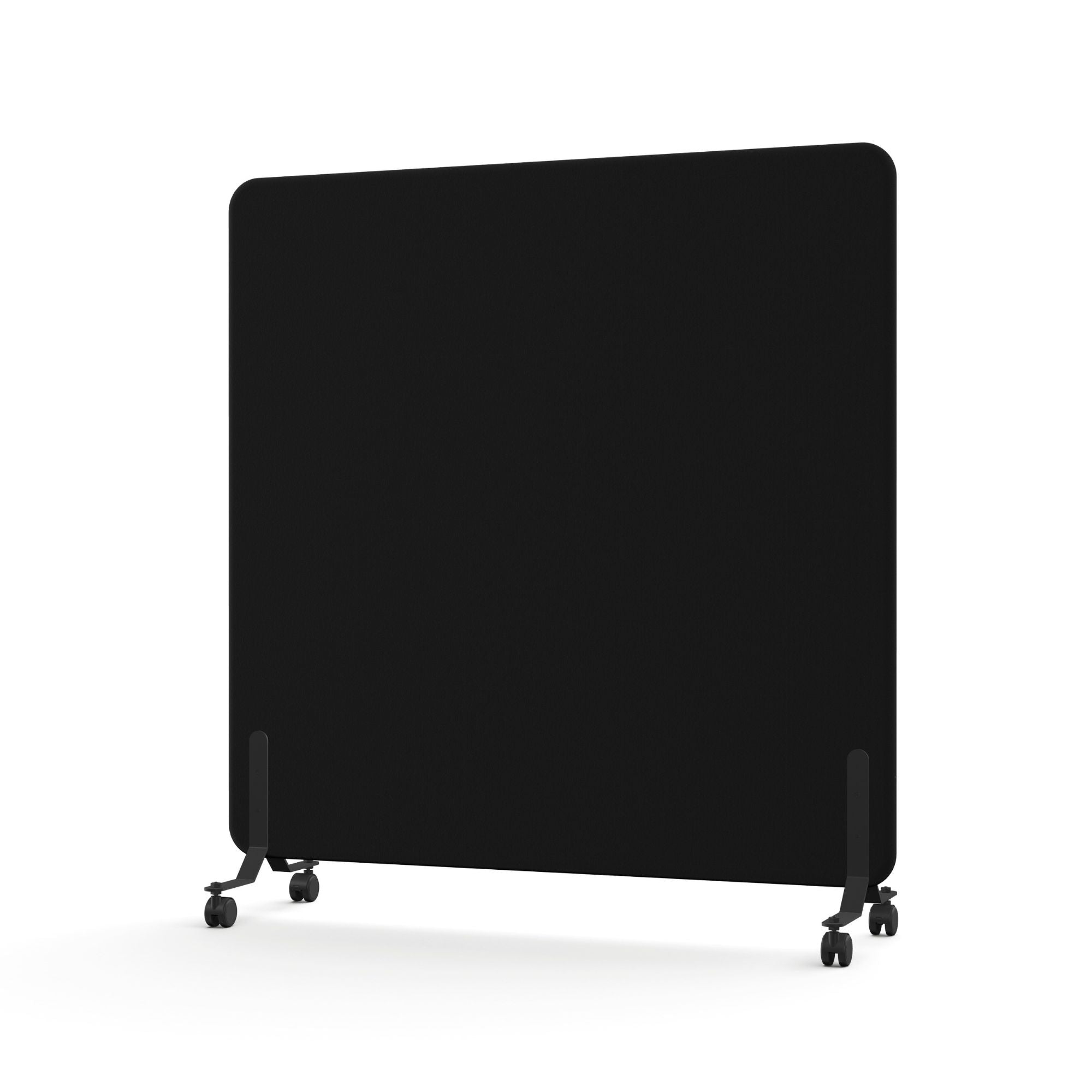 Pastatoma pertvara TYSTIQ MOVE – 136 cm / 136 cm / grafito juoda