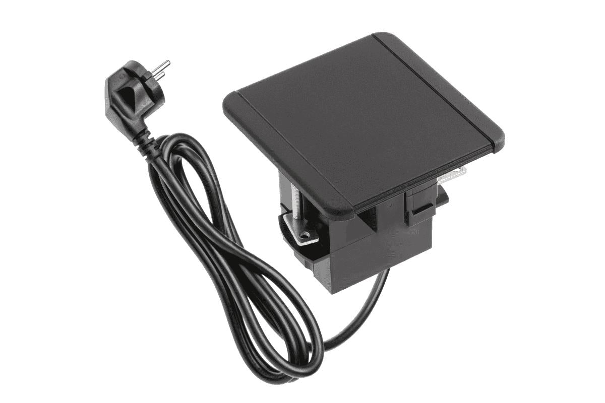 Iebūvējama Rozete ar atveramu aizsargvāku, 1x SCHUKO, 2xUSB A, 1x HDMI