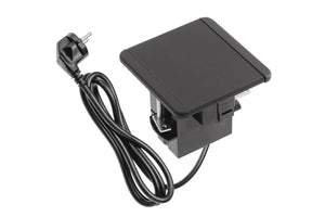 Iebūvējama Rozete ar atveramu aizsargvāku, 1x SCHUKO, 2xUSB A, 1x HDMI