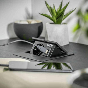 Iebūvējams Rozešu bloks AVARO, 1x SCHUKO, 2x USB A