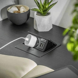 Iebūvējams Rozešu bloks AVARO, 1x SCHUKO, 2x USB A