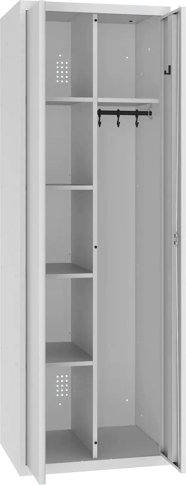 Inventoriaus spinta su kabykla 1800x600x500 mm – šviesiai pilka / šviesiai pilka