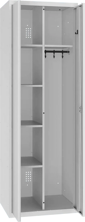Inventoriaus spinta su kabykla 1800x600x500 mm – šviesiai pilka / šviesiai pilka