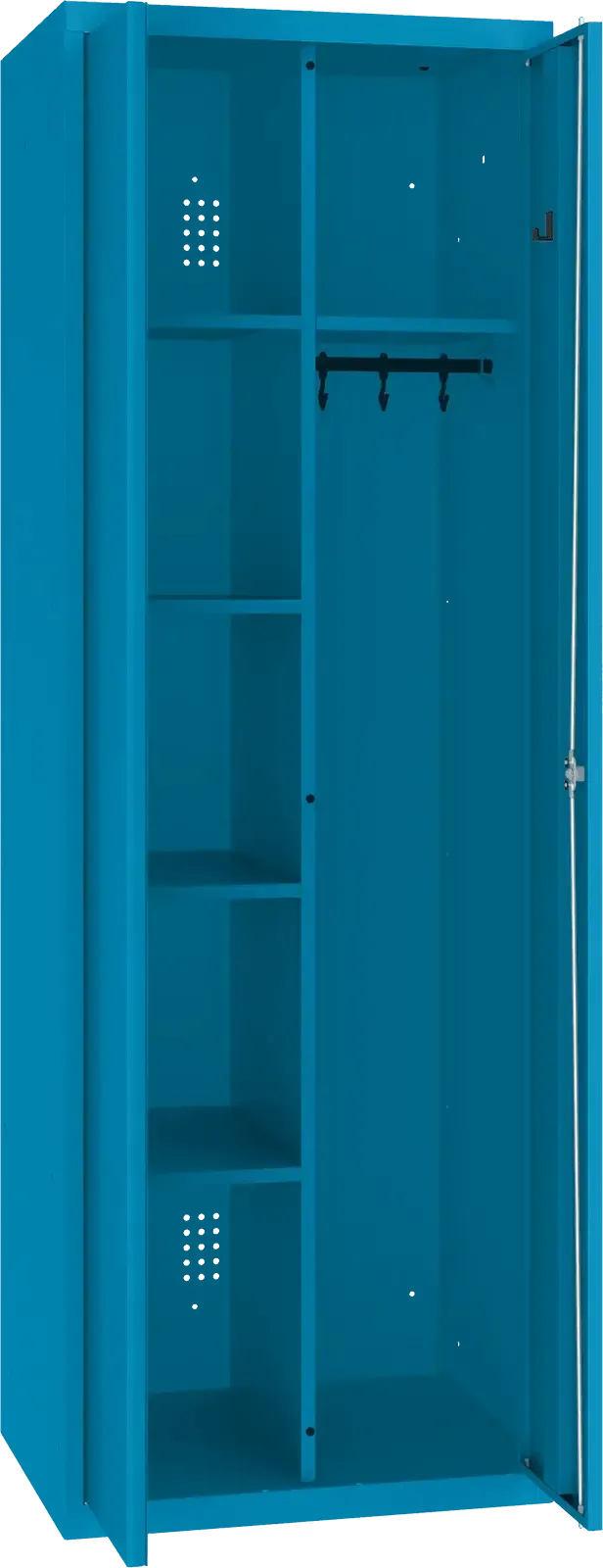 Inventoriaus spinta su kabykla 1800x600x500 mm – mėlyna / mėlyna