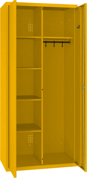 Inventoriaus spinta su kabykla 1800x800x500 mm – geltona / geltona