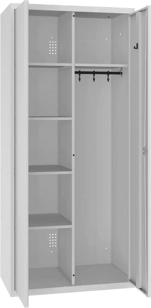 Inventoriaus spinta su kabykla 1800x800x500 mm – šviesiai pilka / šviesiai pilka