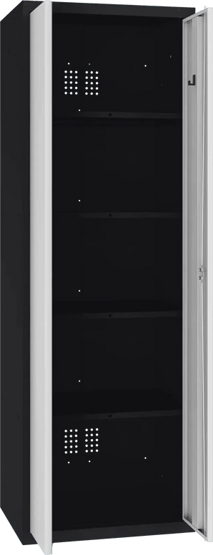 Inventoriaus spinta Classic 1800x600x500 mm – juoda / šviesiai pilka