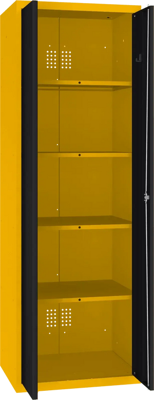 Inventoriaus spinta Classic 1800x600x500 mm – geltona / juoda
