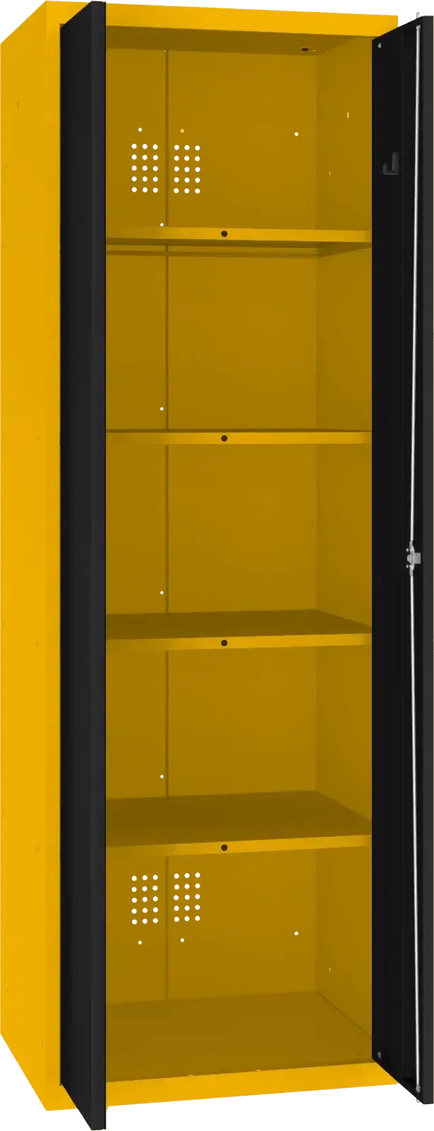 Inventoriaus spinta Classic 1800x600x500 mm – geltona / juoda