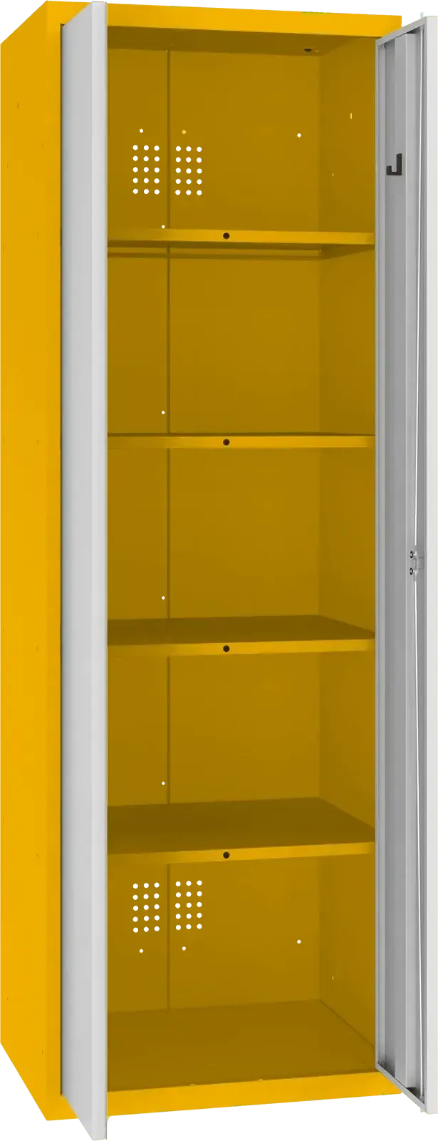 Inventoriaus spinta Classic 1800x600x500 mm – geltona / šviesiai pilka