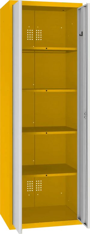 Inventoriaus spinta Classic 1800x600x500 mm – geltona / šviesiai pilka
