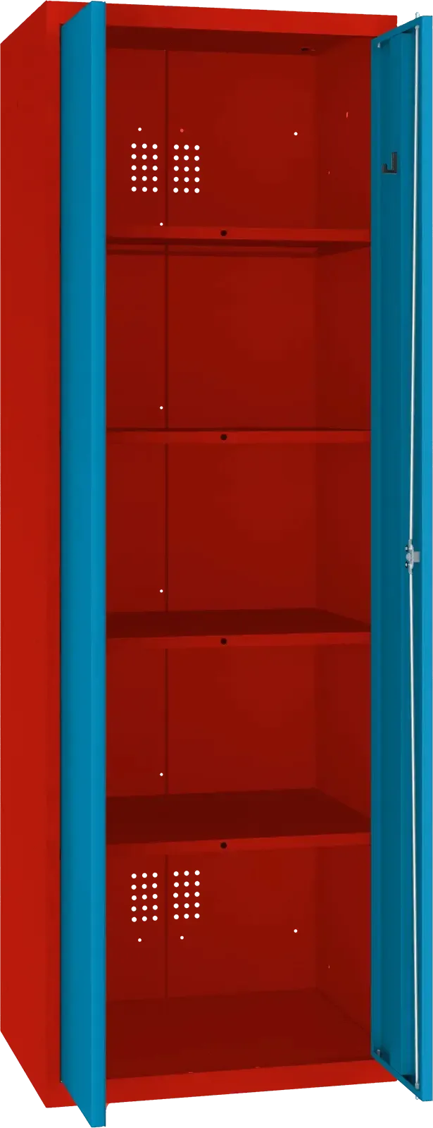 Inventoriaus spinta Classic 1800x600x500 mm – raudona / mėlyna