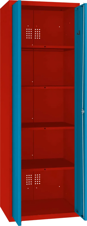 Inventoriaus spinta Classic 1800x600x500 mm – raudona / mėlyna