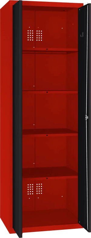 Inventoriaus spinta Classic 1800x600x500 mm – raudona / juoda