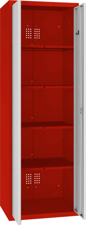 Inventoriaus spinta Classic 1800x600x500 mm – raudona / šviesiai pilka