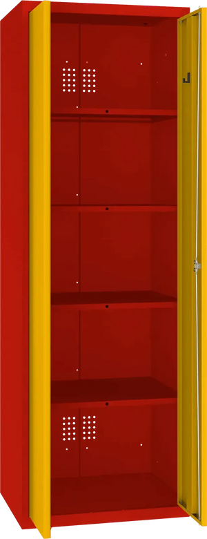 Inventoriaus spinta Classic 1800x600x500 mm – raudona / geltona