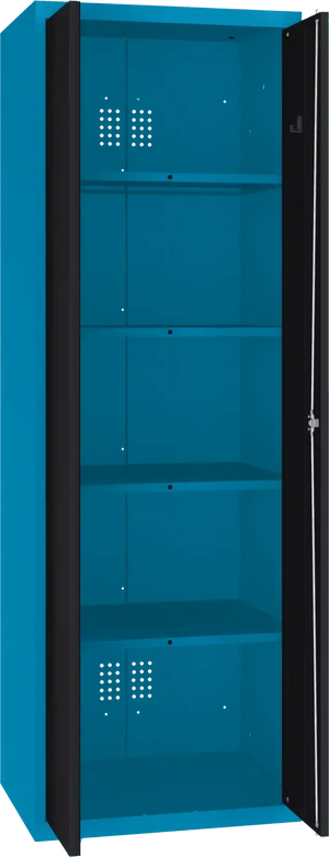 Inventoriaus spinta Classic 1800x600x500 mm – mėlyna / juoda