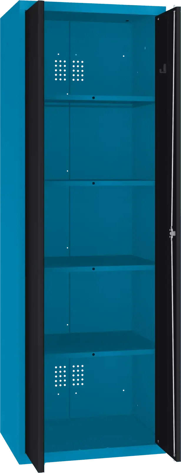 Inventoriaus spinta Classic 1800x600x500 mm – mėlyna / juoda