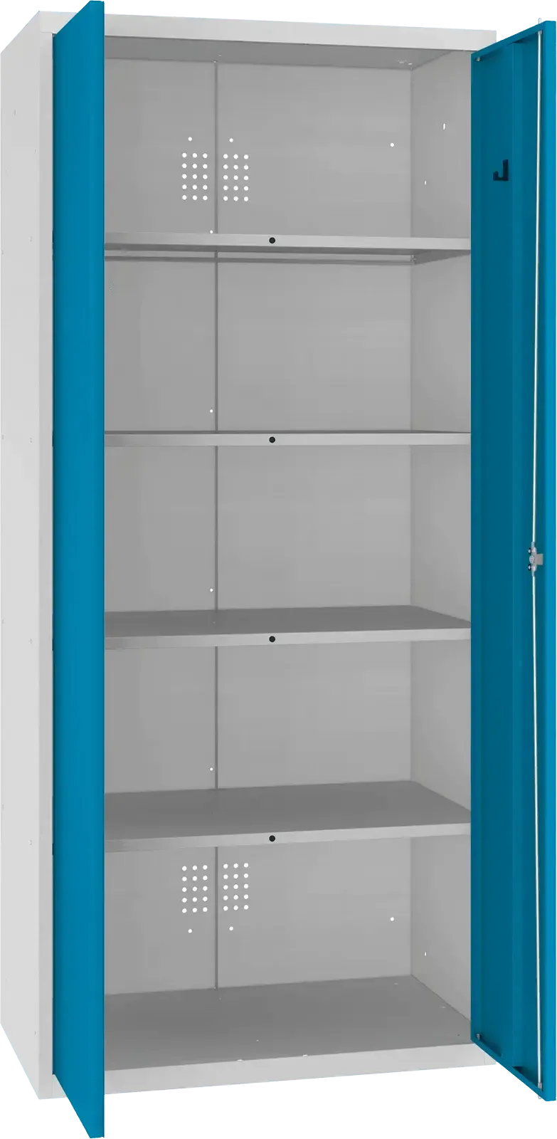 Inventoriaus spinta Classic 1800x800x500 mm – šviesiai pilka / mėlyna