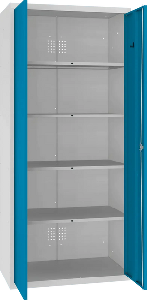 Inventoriaus spinta Classic 1800x800x500 mm – šviesiai pilka / mėlyna