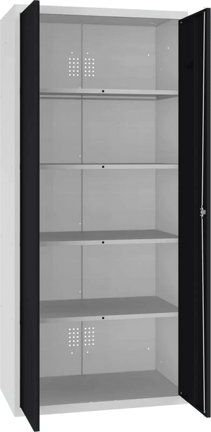 Inventoriaus spinta Classic 1800x800x500 mm – šviesiai pilka / juoda
