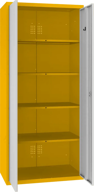 Inventoriaus spinta Classic 1800x800x500 mm – geltona / šviesiai pilka