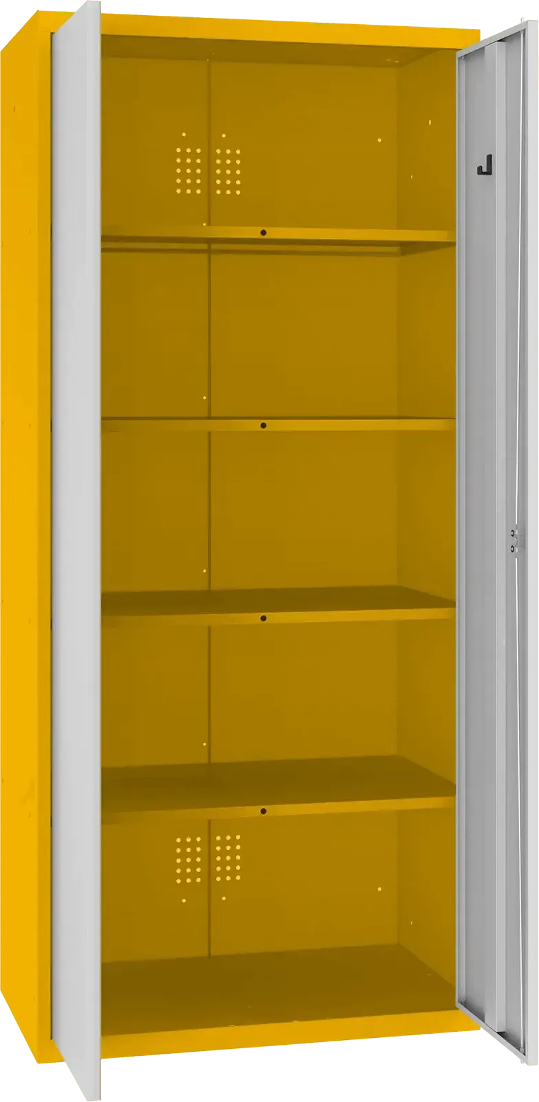 Inventoriaus spinta Classic 1800x800x500 mm – geltona / šviesiai pilka